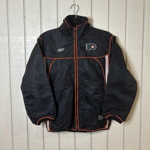 Reebok NHL Philadelphia Flyers Boys Full Zip Jacket, size Medium (10-12).